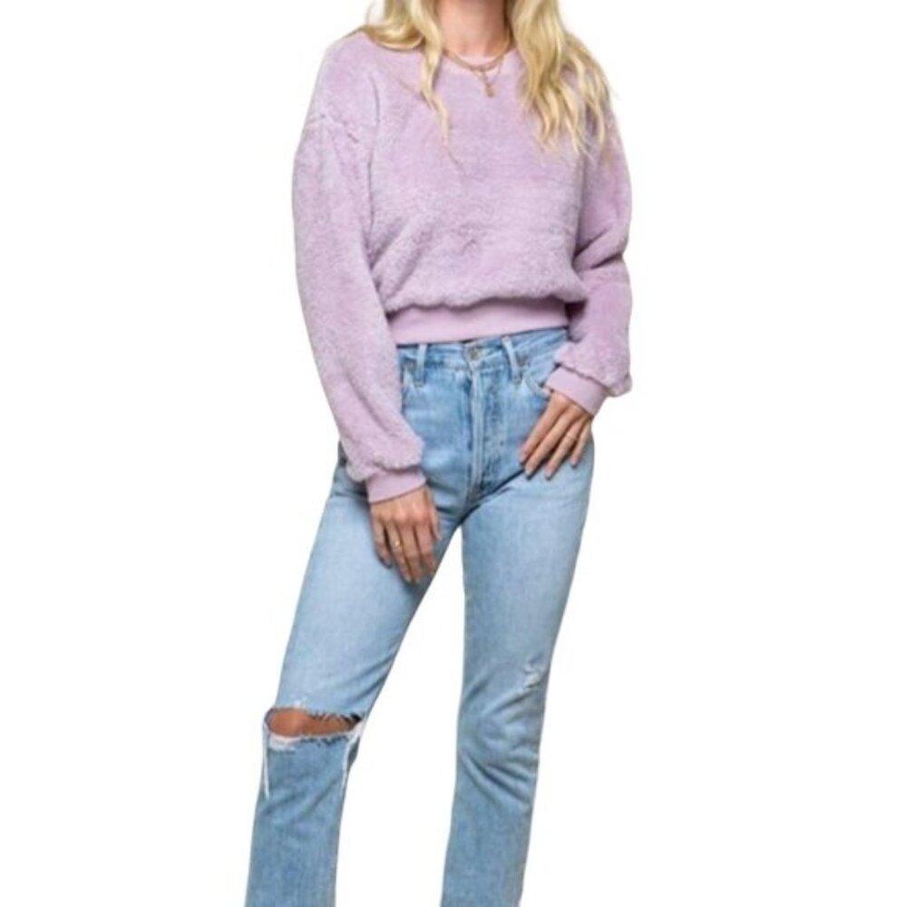 Style Rack Lavender Fuzzy Sweatshirt Size Medium NWT - Picture 4 of 6